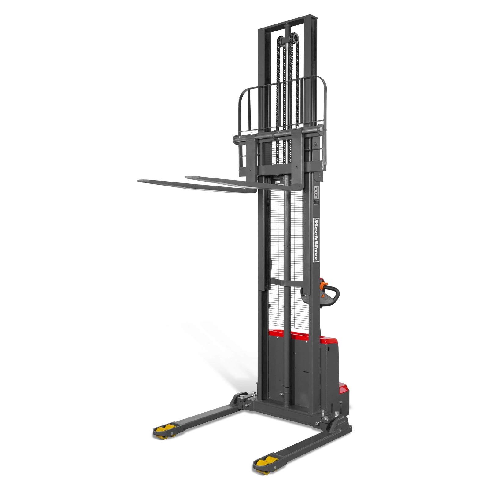 3300lbs Lithium-ion Electric Straddle Stacker, 138" Lift, Adjustable Legs & Forks, F33-138S