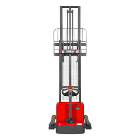 3300lbs Lithium-ion Electric Straddle Stacker, 138" Lift, Adjustable Legs & Forks, F33-138S