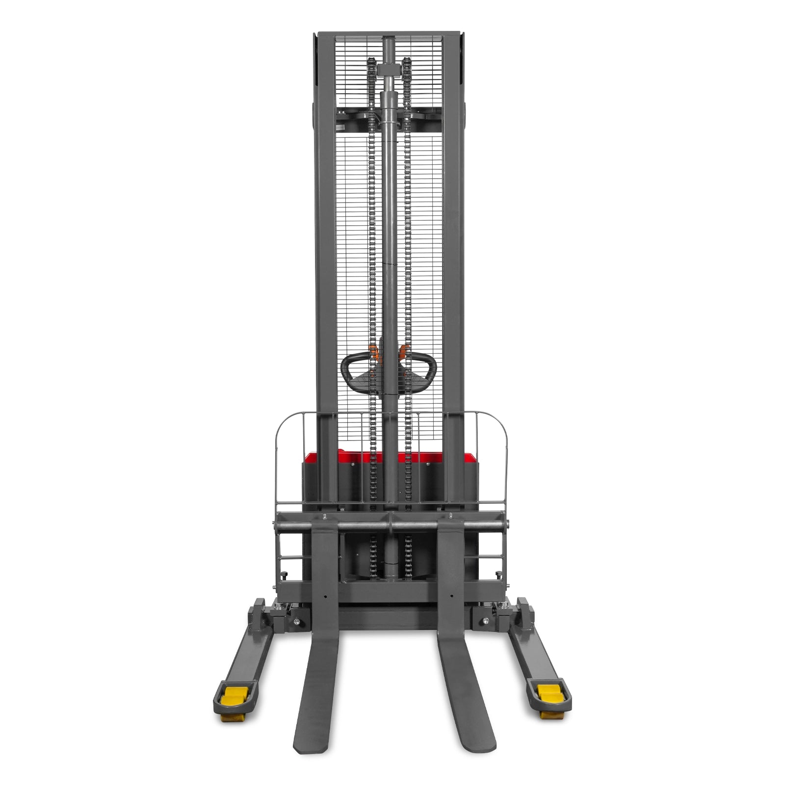 3300lbs Lithium-ion Electric Straddle Stacker, 138" Lift, Adjustable Legs & Forks, F33-138S