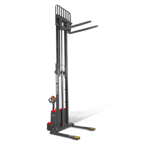 3300lbs Lithium-ion Electric Straddle Stacker, 138" Lift, Adjustable Legs & Forks, F33-138S