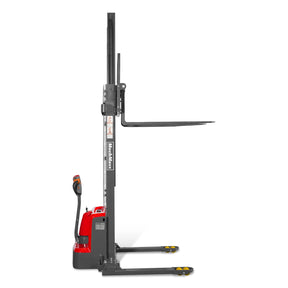 3300lbs Lithium-ion Electric Straddle Stacker, 138" Lift, Adjustable Legs & Forks, F33-138S