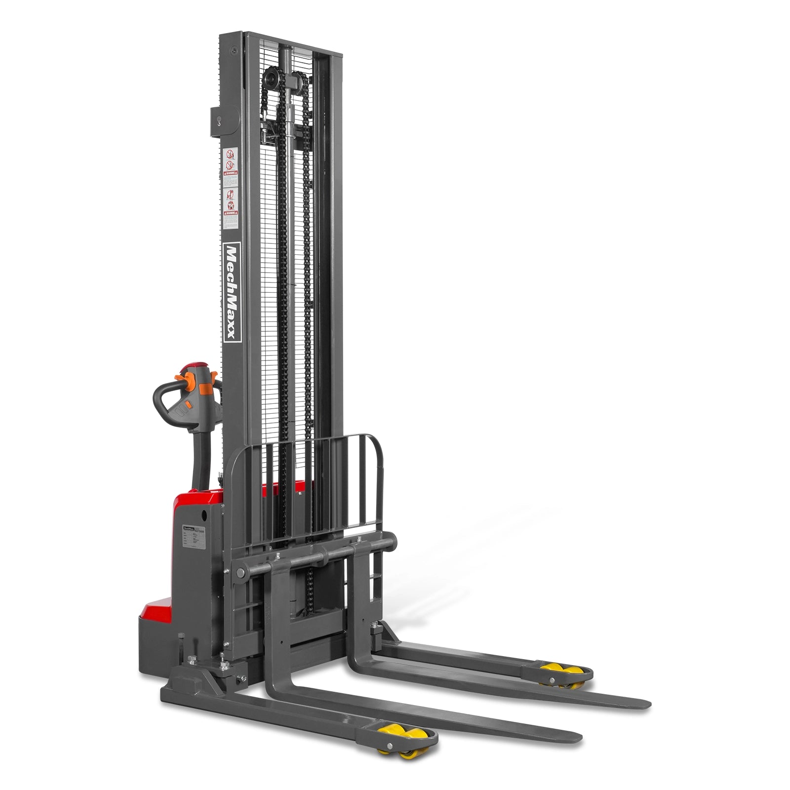 3300lbs Lithium-ion Electric Straddle Stacker, 138" Lift, Adjustable Legs & Forks, F33-138S