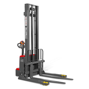 3300lbs Lithium-ion Electric Straddle Stacker, 138" Lift, Adjustable Legs & Forks, F33-138S