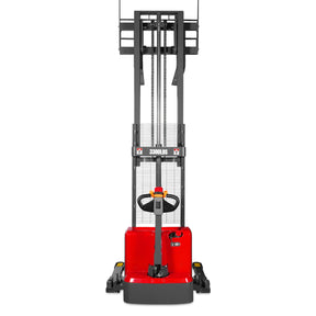 3300lbs Lithium-ion Electric Straddle Stacker, 98" Lift, Adjustable Legs & Forks, F33-98S