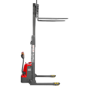 3300lbs Lithium-ion Electric Straddle Stacker, 98" Lift, Adjustable Legs & Forks, F33-98S