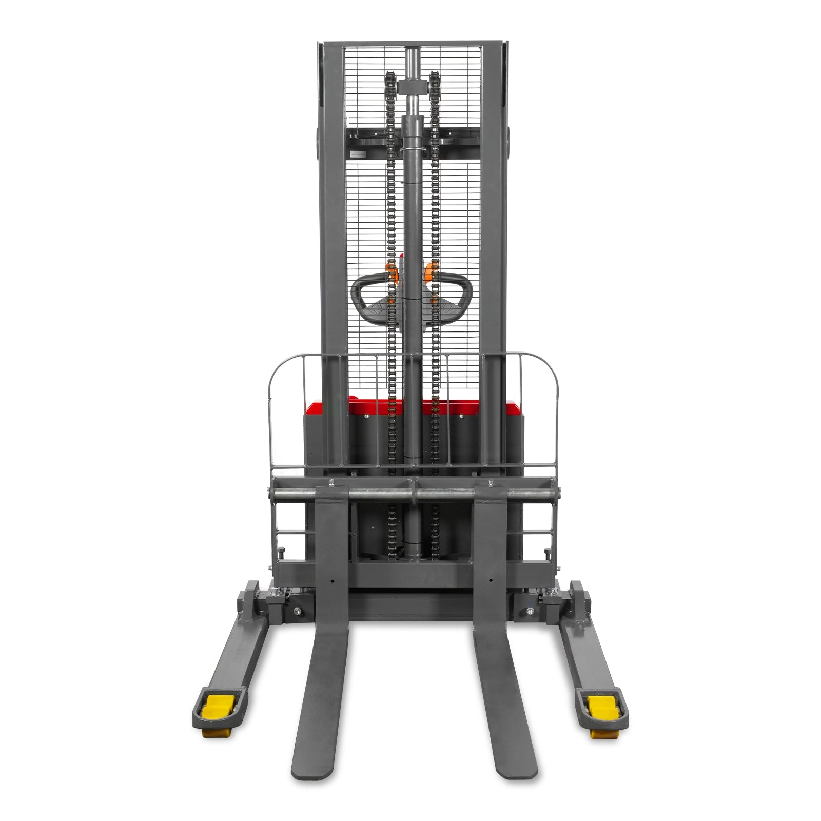 3300lbs Lithium-ion Electric Straddle Stacker, 98" Lift, Adjustable Legs & Forks, F33-98S