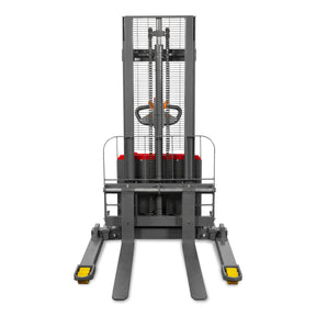 3300lbs Lithium-ion Electric Straddle Stacker, 98" Lift, Adjustable Legs & Forks, F33-98S