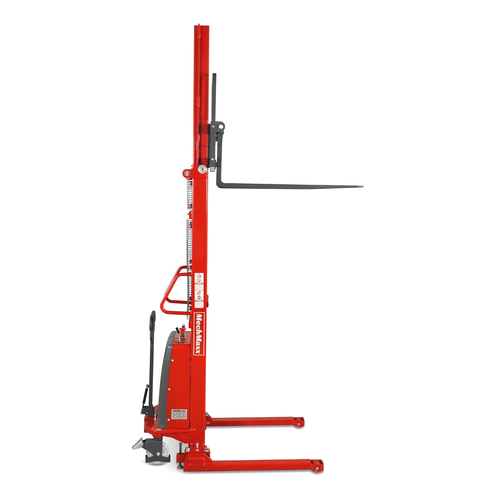 3300lbs Semi-Electric Straddle Stacker, 138" Lift, Adjustable Legs & Forks, S33-138S