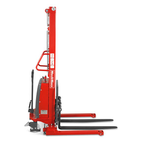 3300lbs Semi-Electric Straddle Stacker, 138" Lift, Adjustable Legs & Forks, S33-138S
