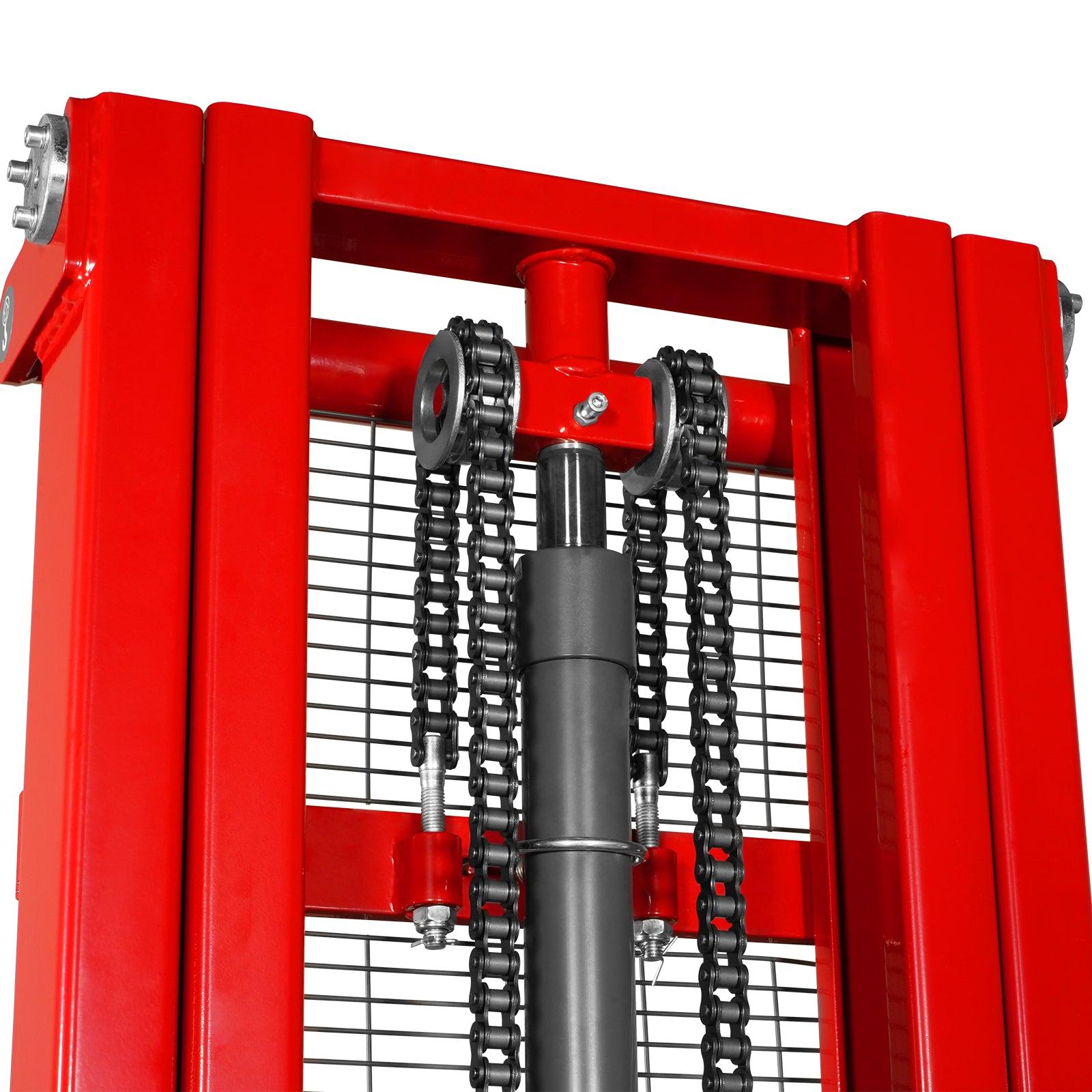 3300lbs Semi-Electric Straddle Stacker, 118" Lift, Adjustable Legs & Forks, S33-118S