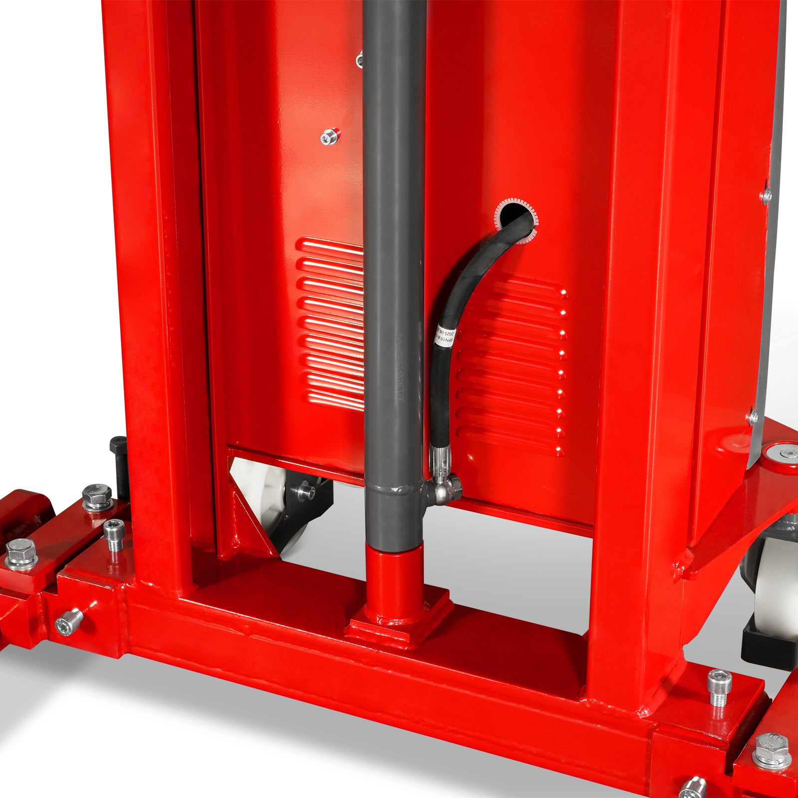 3300lbs Semi-Electric Straddle Stacker, 118" Lift, Adjustable Legs & Forks, S33-118S