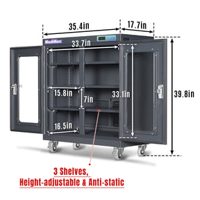 20-60% RH Electronic Dry Cabinet 320L ESD Desiccator Cabinet Low Humidity Storage, EDC320A