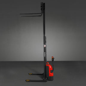 Full Electric Straddle Stacker 138'' Lift 2640lbs Capacity with Adj. Legs and Forks, F26-138S