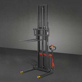 Full Electric Straddle Stacker 138'' Lift 2640lbs Capacity with Adj. Legs and Forks, F26-138S