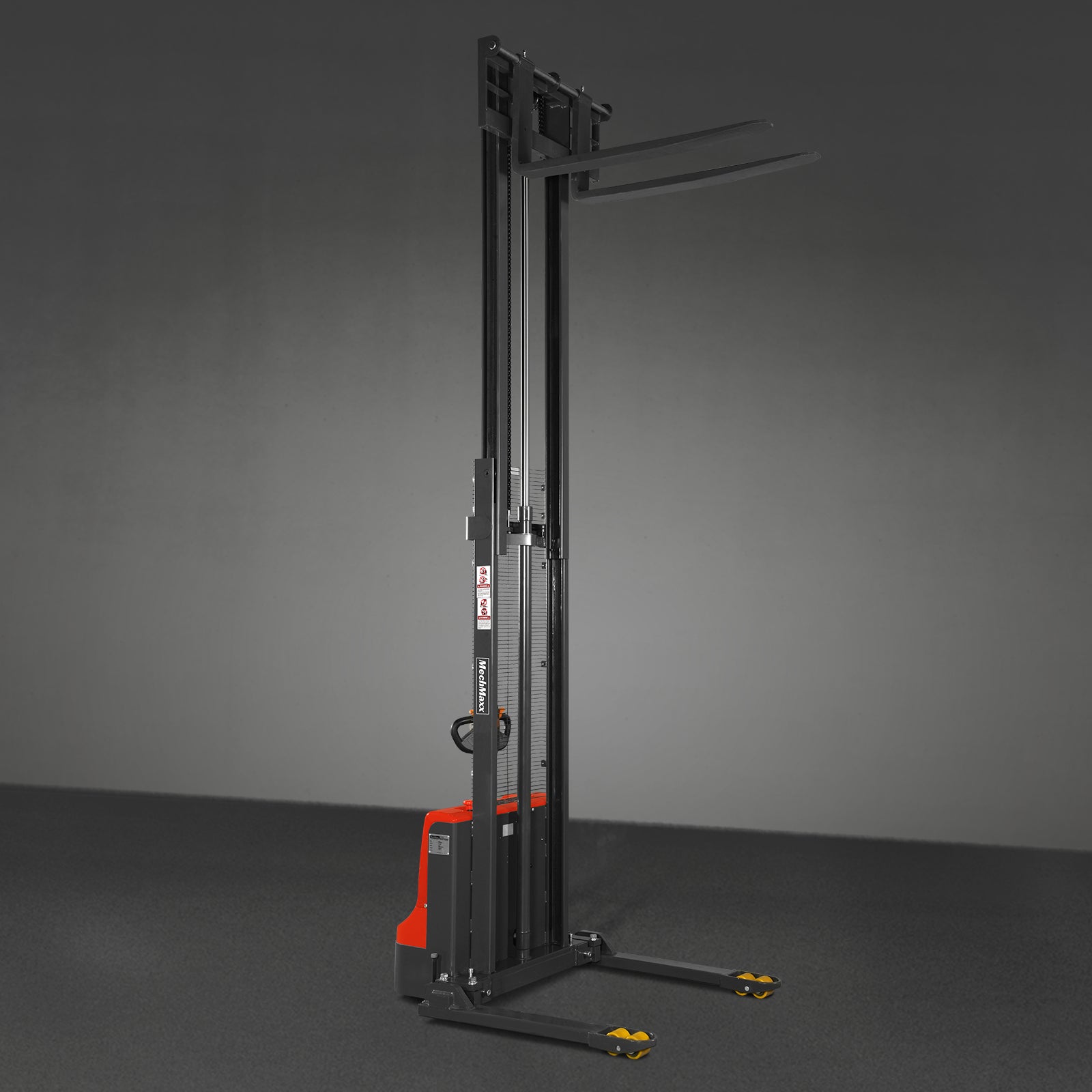 Full Electric Straddle Stacker 138'' Lift 2640lbs Capacity with Adj. Legs and Forks, F26-138S