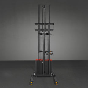 Full Electric Straddle Stacker 138'' Lift 2640lbs Capacity with Adj. Legs and Forks, F26-138S