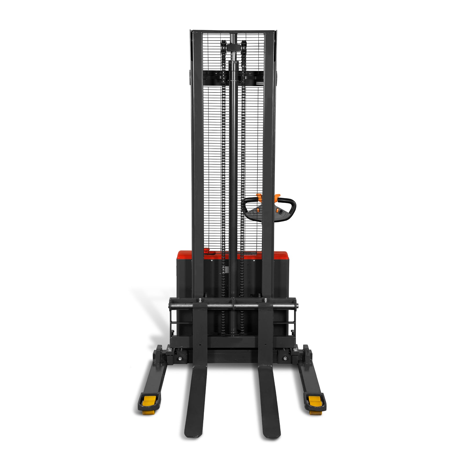 Full Electric Straddle Stacker 138'' Lift 2640lbs Capacity with Adj. Legs and Forks, F26-138S