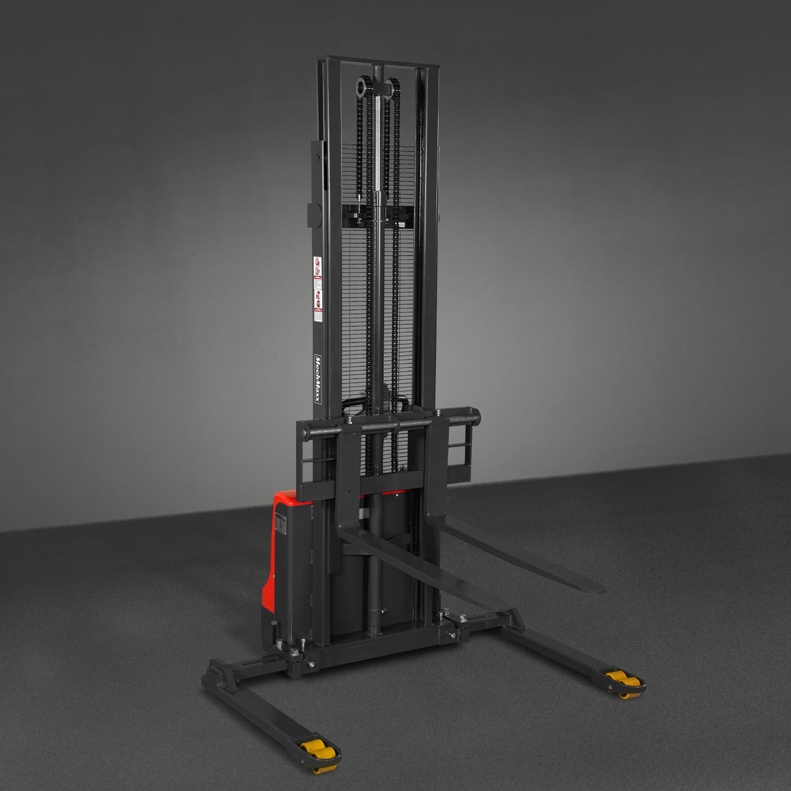 Full Electric Straddle Stacker 138'' Lift 2640lbs Capacity with Adj. Legs and Forks, F26-138S