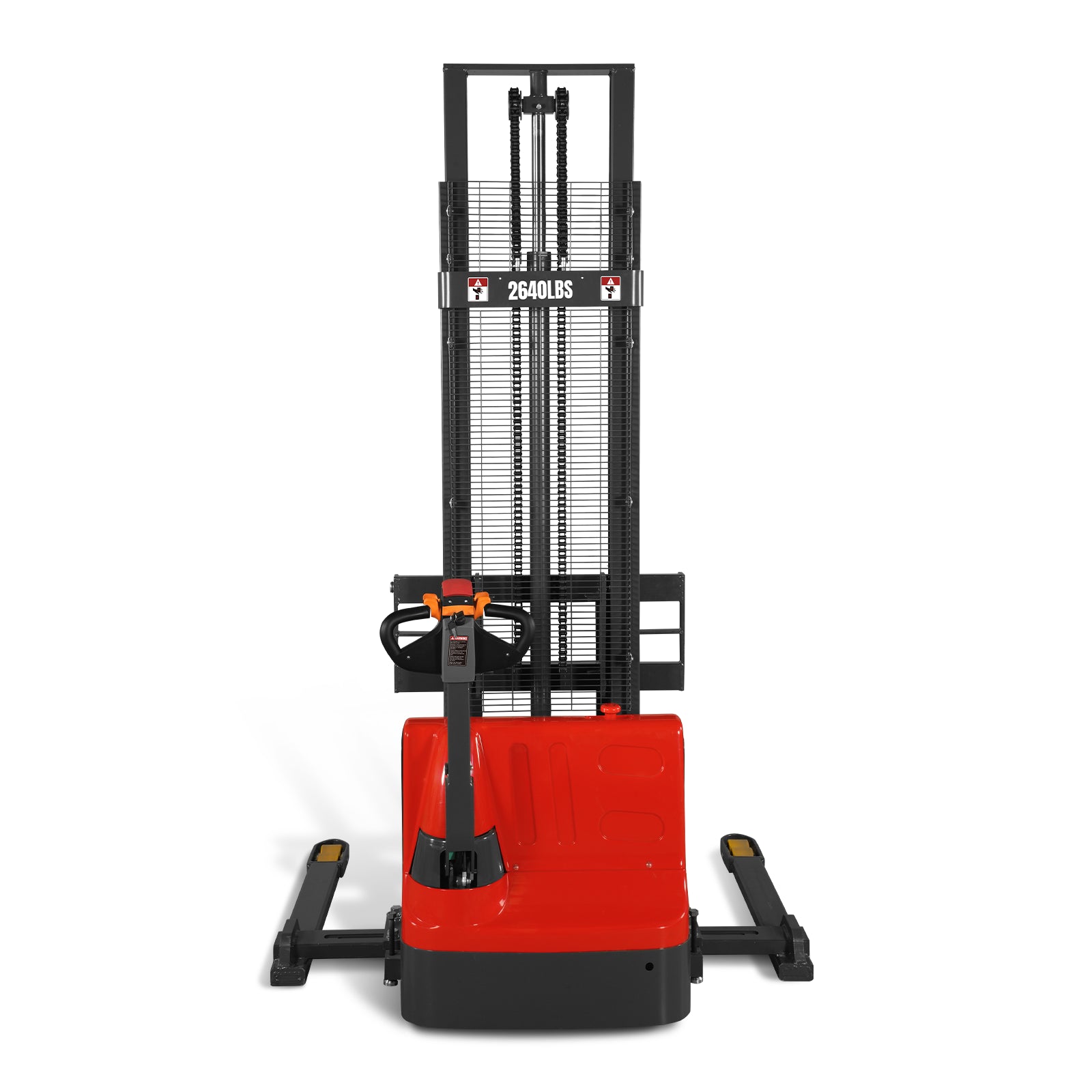 Full Electric Straddle Stacker 138'' Lift 2640lbs Capacity with Adj. Legs and Forks, F26-138S