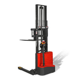 Full Electric Straddle Stacker 118'' Lift 3300lbs Capacity with Adj. Legs and Forks, F33-118S