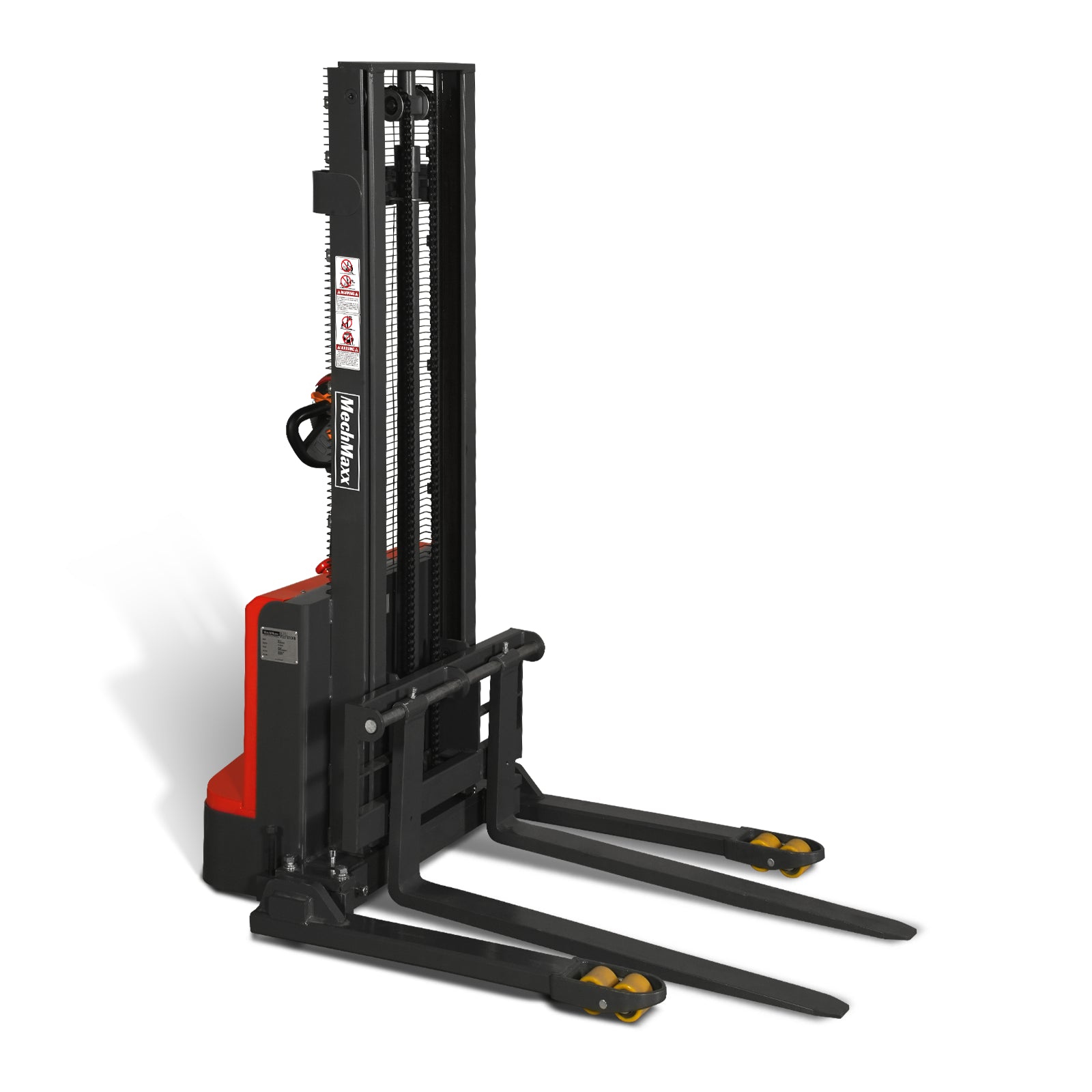 Full Electric Straddle Stacker 118'' Lift 3300lbs Capacity with Adj. Legs and Forks, F33-118S