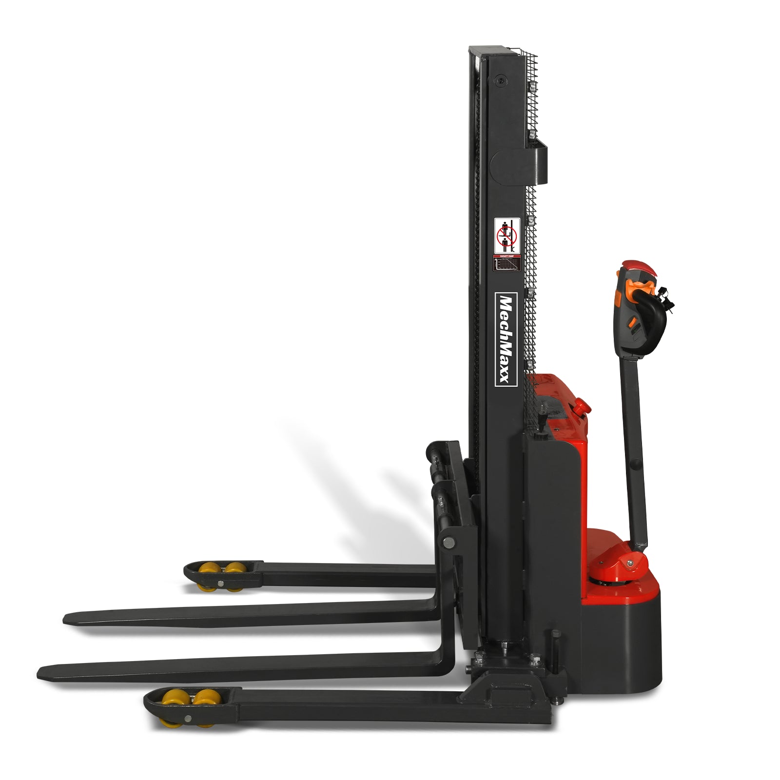 Full Electric Straddle Stacker 98'' Lift 3300lbs Capacity with Adj. Legs and Forks, F33-98S