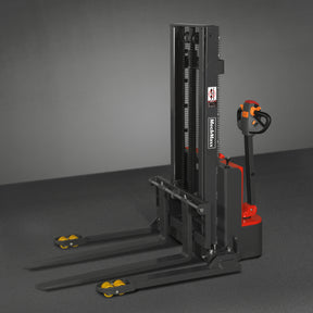 Full Electric Straddle Stacker 98'' Lift 3300lbs Capacity with Adj. Legs and Forks, F33-98S