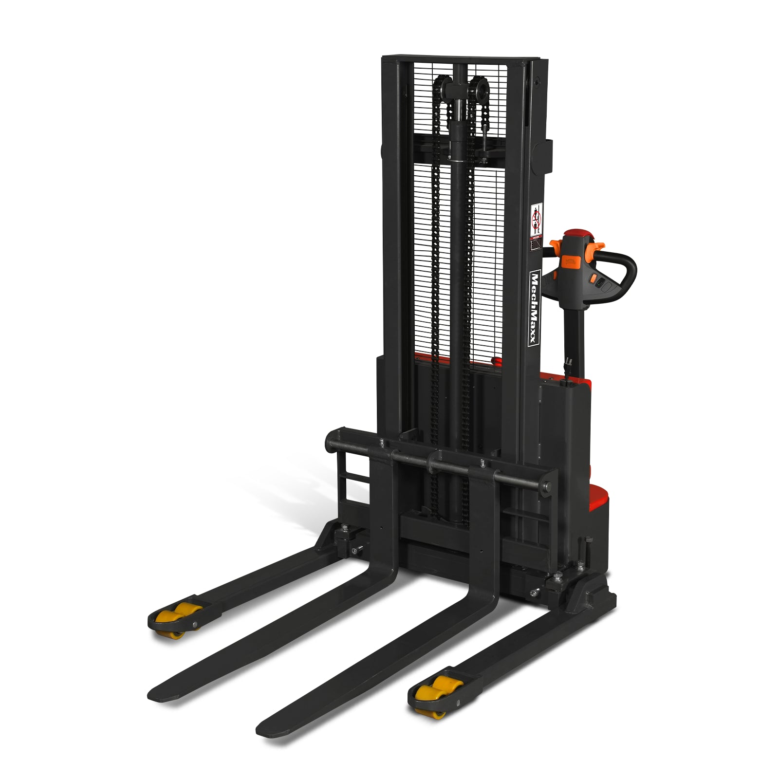 Full Electric Straddle Stacker 98'' Lift 3300lbs Capacity with Adj. Legs and Forks, F33-98S