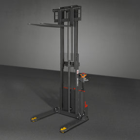 Full Electric Straddle Stacker 98'' Lift 3300lbs Capacity with Adj. Legs and Forks, F33-98S