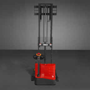 Full Electric Straddle Stacker 98'' Lift 3300lbs Capacity with Adj. Legs and Forks, F33-98S