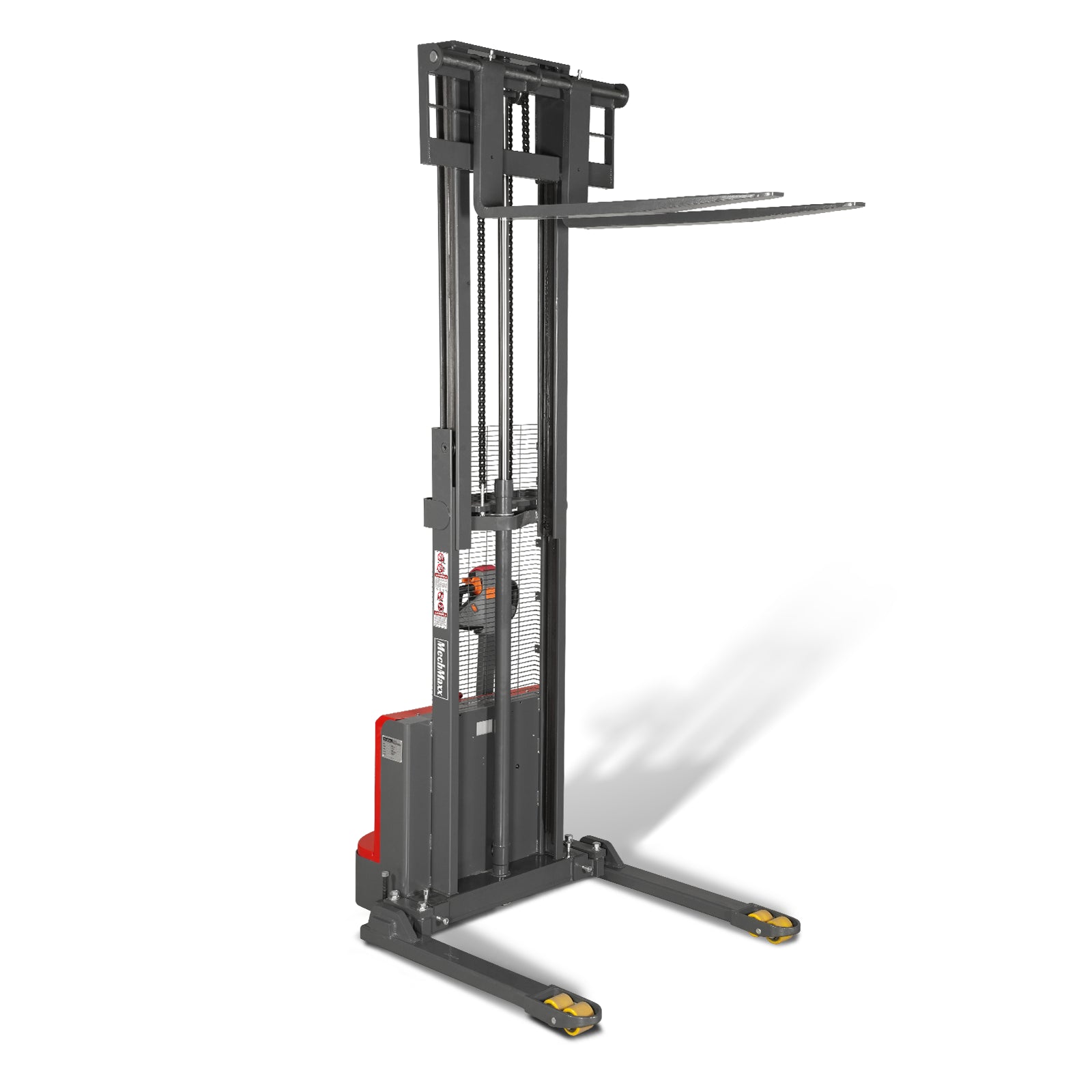 Full Electric Straddle Stacker 98'' Lift 3300lbs Capacity with Adj. Legs and Forks, F33-98S