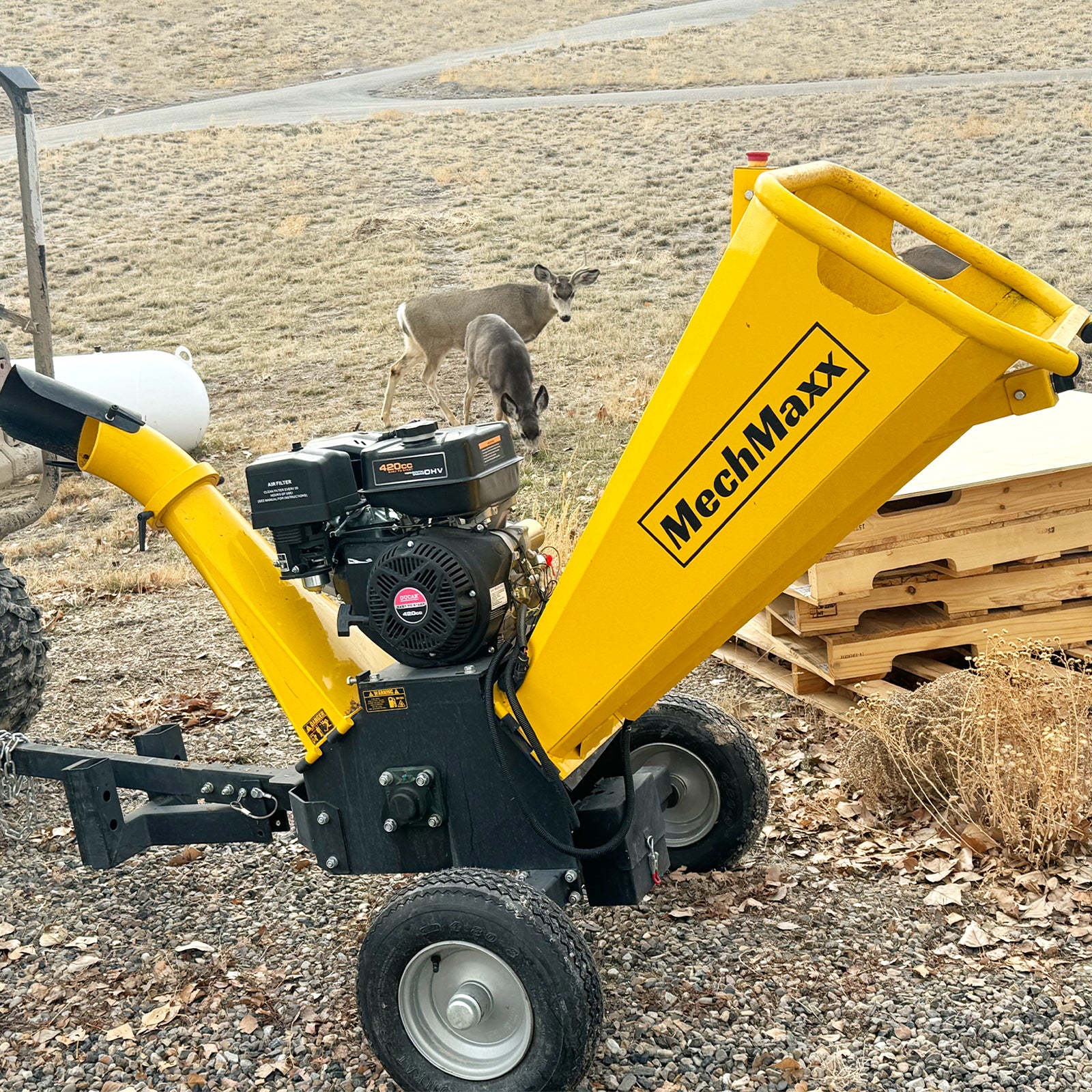 5 inch E-start DUCAR 420cc Gasoline Engine Powered Wood Chipper, GS1500