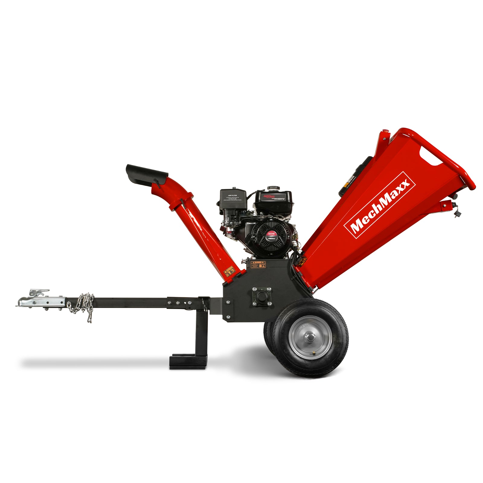 5 inch E-start DUCAR 420cc Gasoline Engine Powered Wood Chipper , GS1500