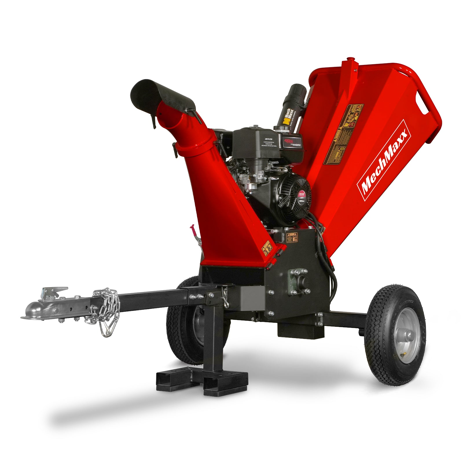 5 inch E-start DUCAR 420cc Gasoline Engine Powered Wood Chipper , GS1500