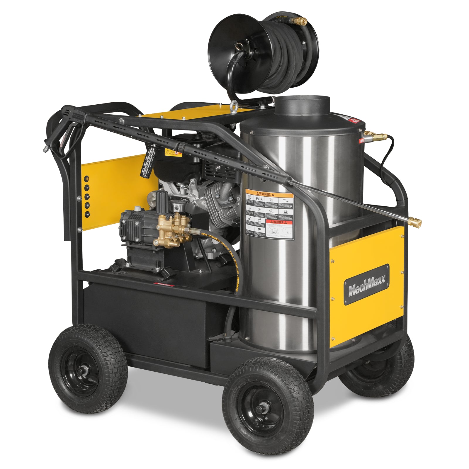 4000 PSI 4 GPM 15 HP E-Start Gas Engine Hot Water Pressure Washer with Hose Reel, HPW40D