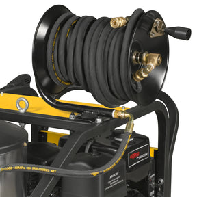 4000 PSI 4 GPM 15 HP E-Start Gas Engine Hot Water Pressure Washer with Hose Reel, HPW40D