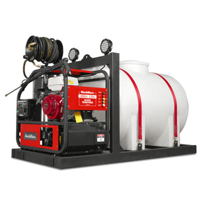 4000 PSI 4 GPM HONDA E-Start Engine Hot Water Pressure Washer Skid Mounted with 245 Gal Tank, HPW40HBT