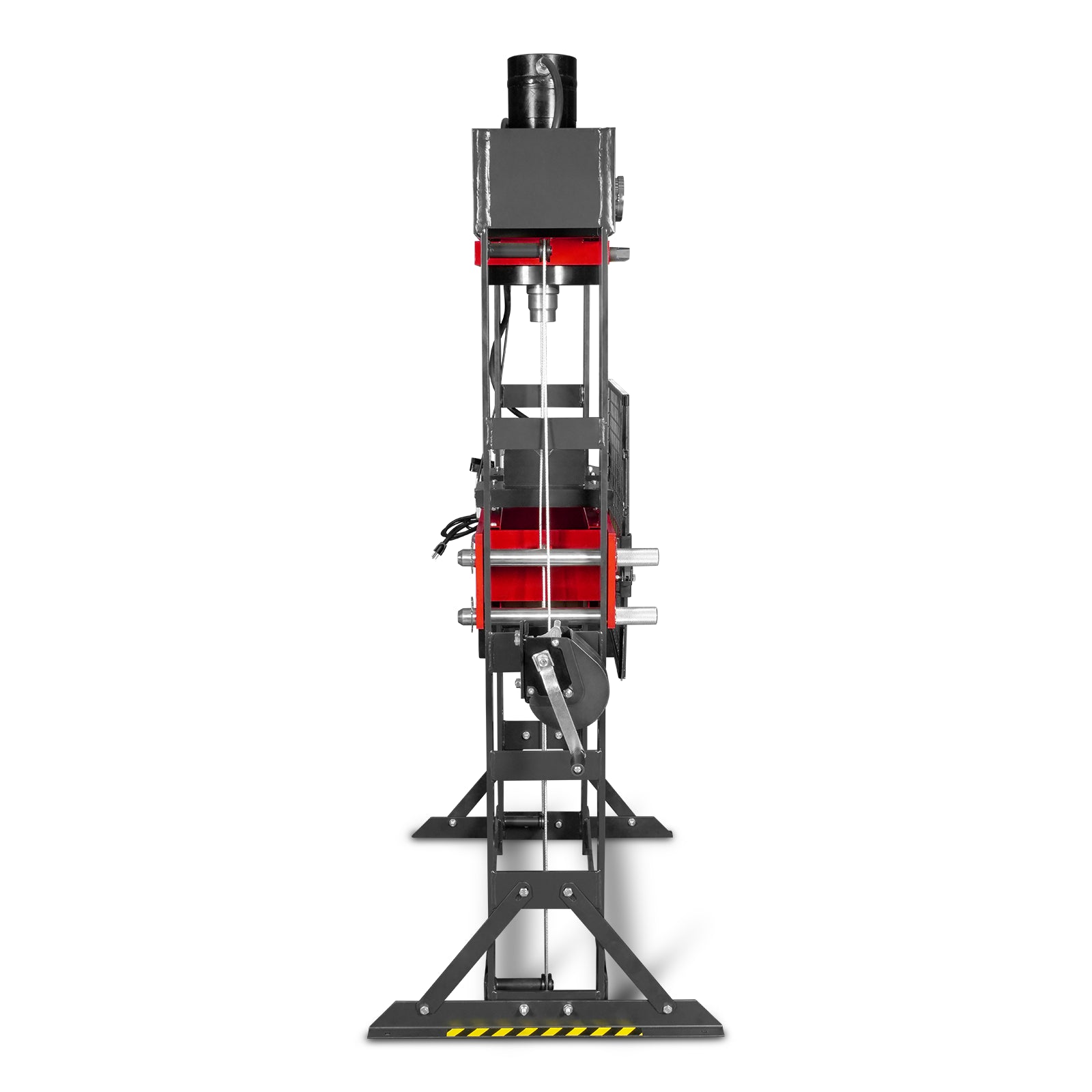 75 Ton H-Frame Electric Hydraulic Shop Press with Hand Winch,  110V Motor,  Fully Welded Steel Frame,  Safety Guard,  Foot Pedal Control,  HSP75E