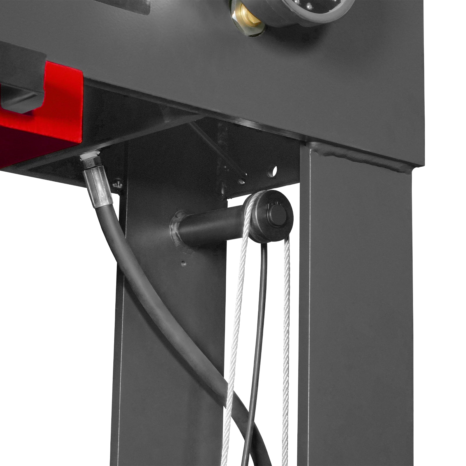 75 Ton H-Frame Electric Hydraulic Shop Press with Hand Winch,  110V Motor,  Fully Welded Steel Frame,  Safety Guard,  Foot Pedal Control,  HSP75E
