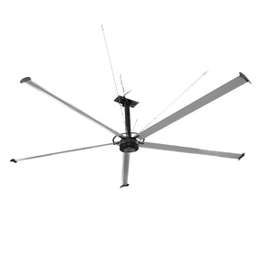 24FT HVLS Industrial Ceiling Fan 220V 1-Phase - Energy Efficient Large Area Air Circulation for Warehouses & Factories