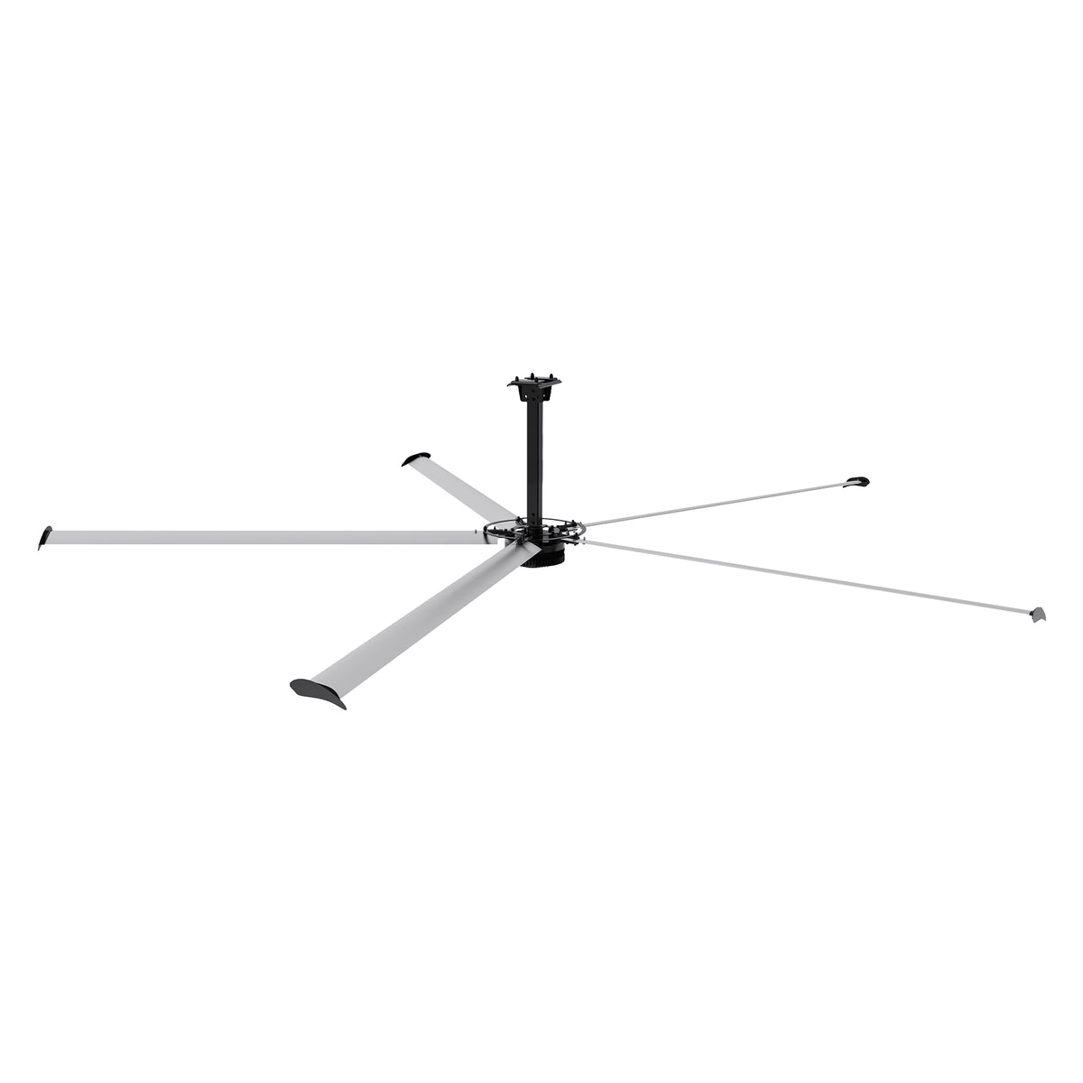 24FT HVLS Industrial Ceiling Fan 220V 1-Phase - Energy Efficient Large Area Air Circulation for Warehouses & Factories