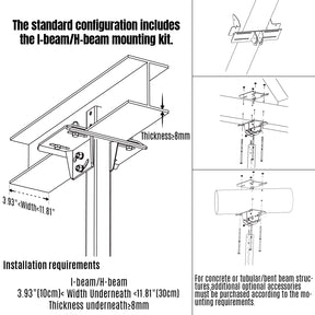 24FT HVLS Industrial Ceiling Fan 220V 1-Phase - Energy Efficient Large Area Air Circulation for Warehouses & Factories