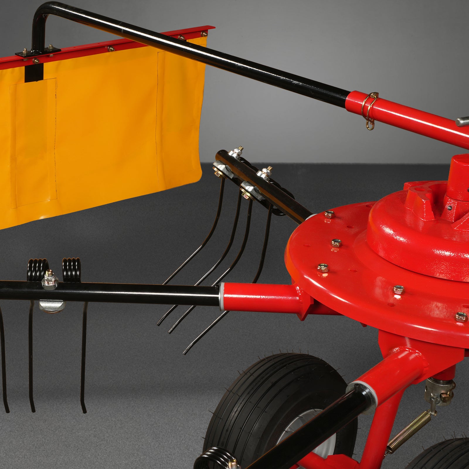 Tedder Vs Rake 100” Mechmaxx 3-Point Hitch 6 Rotary Pull-Type Hay Rake Tedder , 15-50