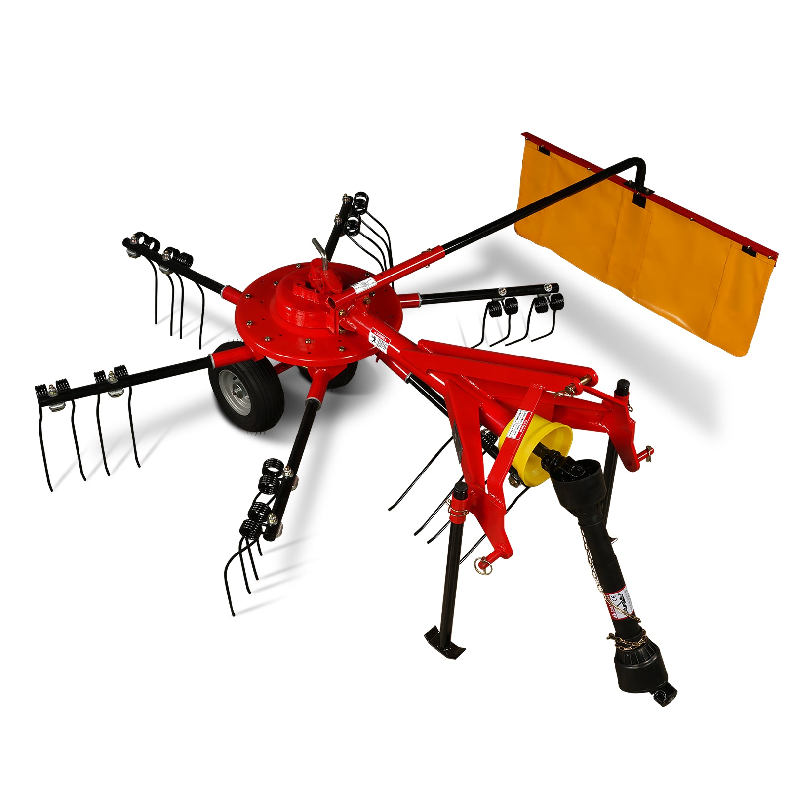 Tedder Vs Rake 100” Mechmaxx 3-Point Hitch 6 Rotary Pull-Type Hay Rake Tedder , 15-50