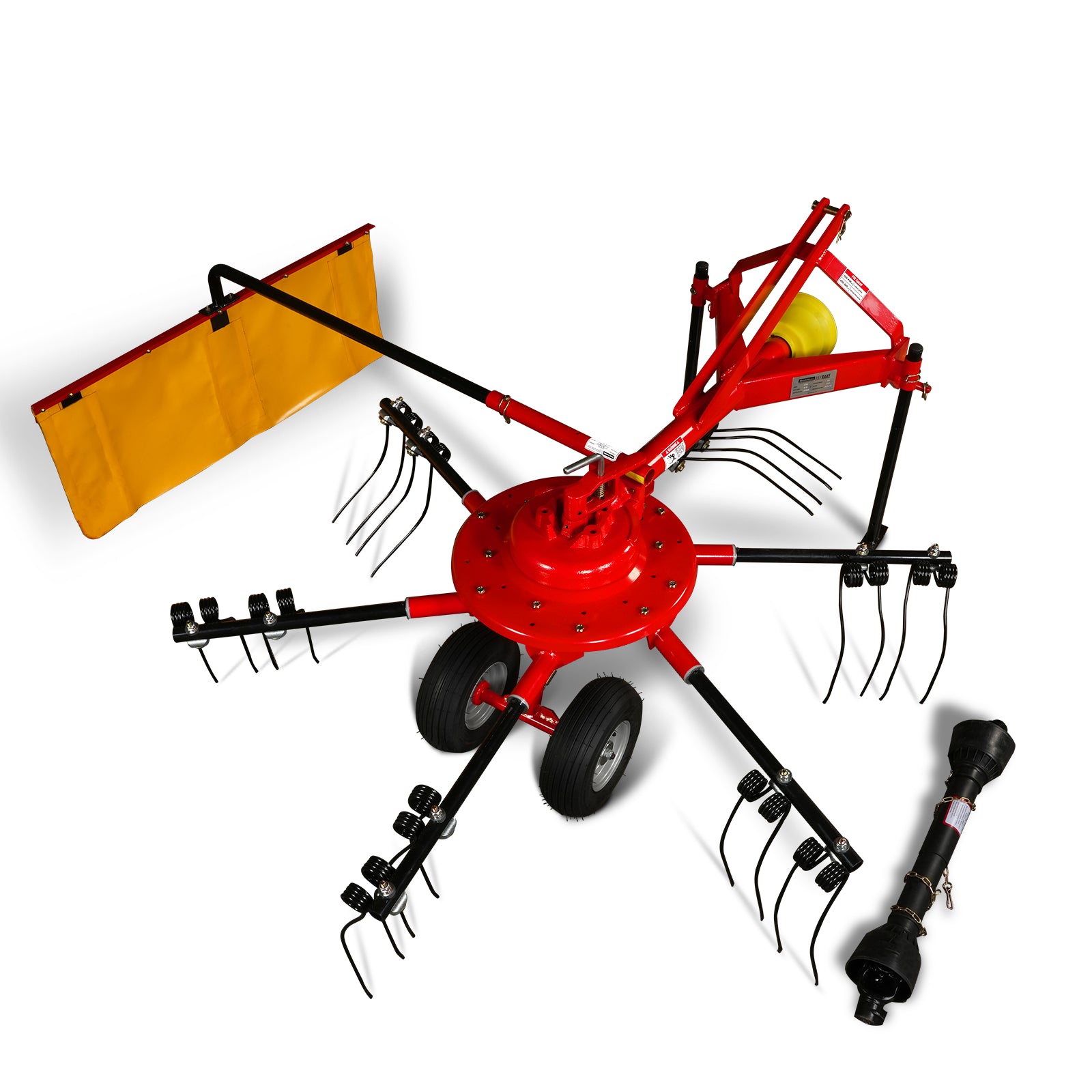 Tedder Vs Rake 100” Mechmaxx 3-Point Hitch 6 Rotary Pull-Type Hay Rake Tedder , 15-50