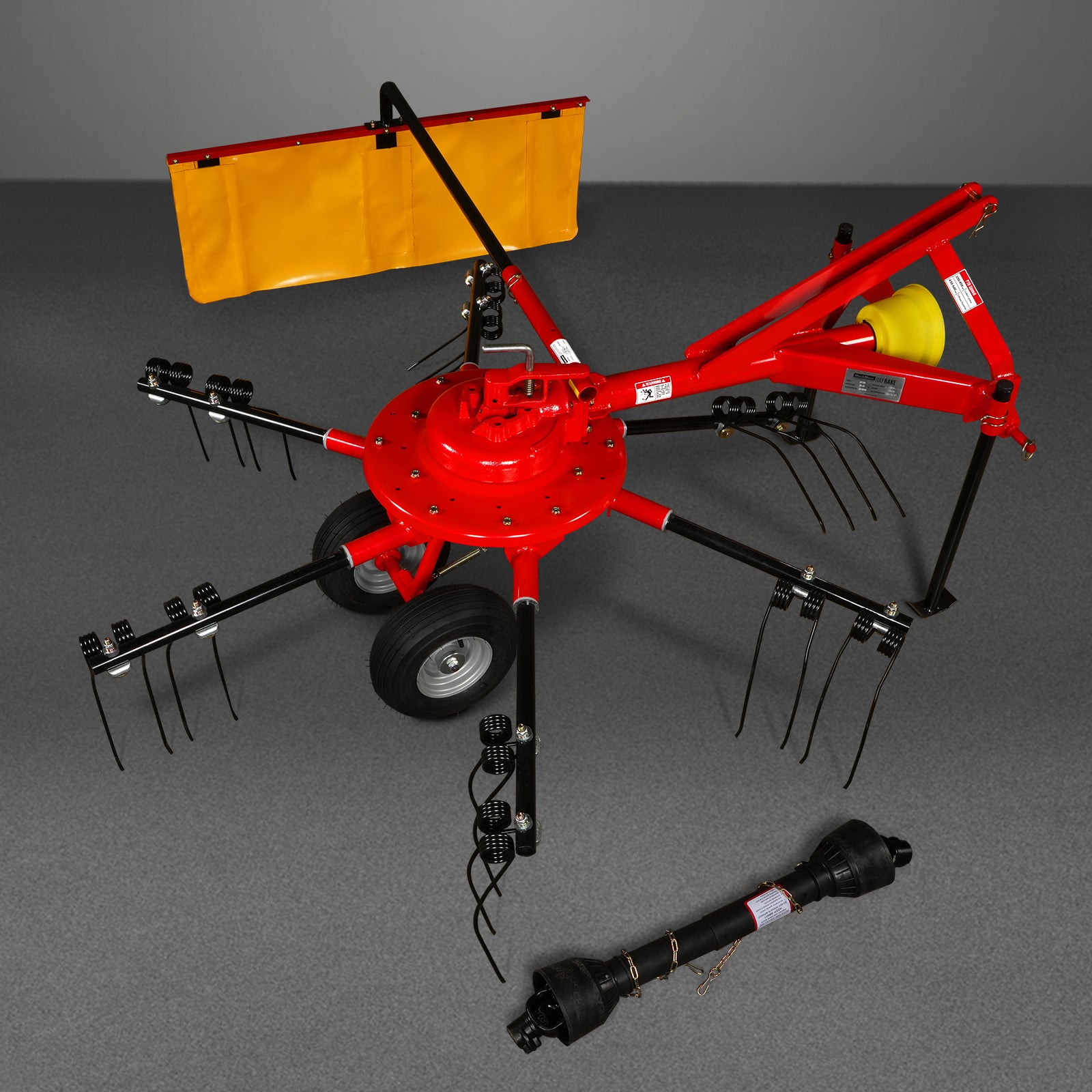 Tedder Vs Rake 100” Mechmaxx 3-Point Hitch 6 Rotary Pull-Type Hay Rake Tedder , 15-50