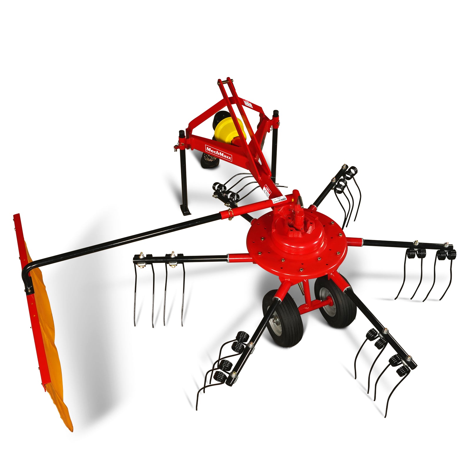 Tedder Vs Rake 100” Mechmaxx 3-Point Hitch 6 Rotary Pull-Type Hay Rake Tedder , 15-50