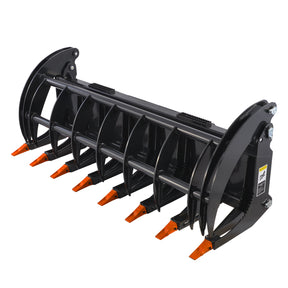 78in Skid Steer Heavy Root Rake Grapple Attachment,52in Jaw Opening ,HGG-78