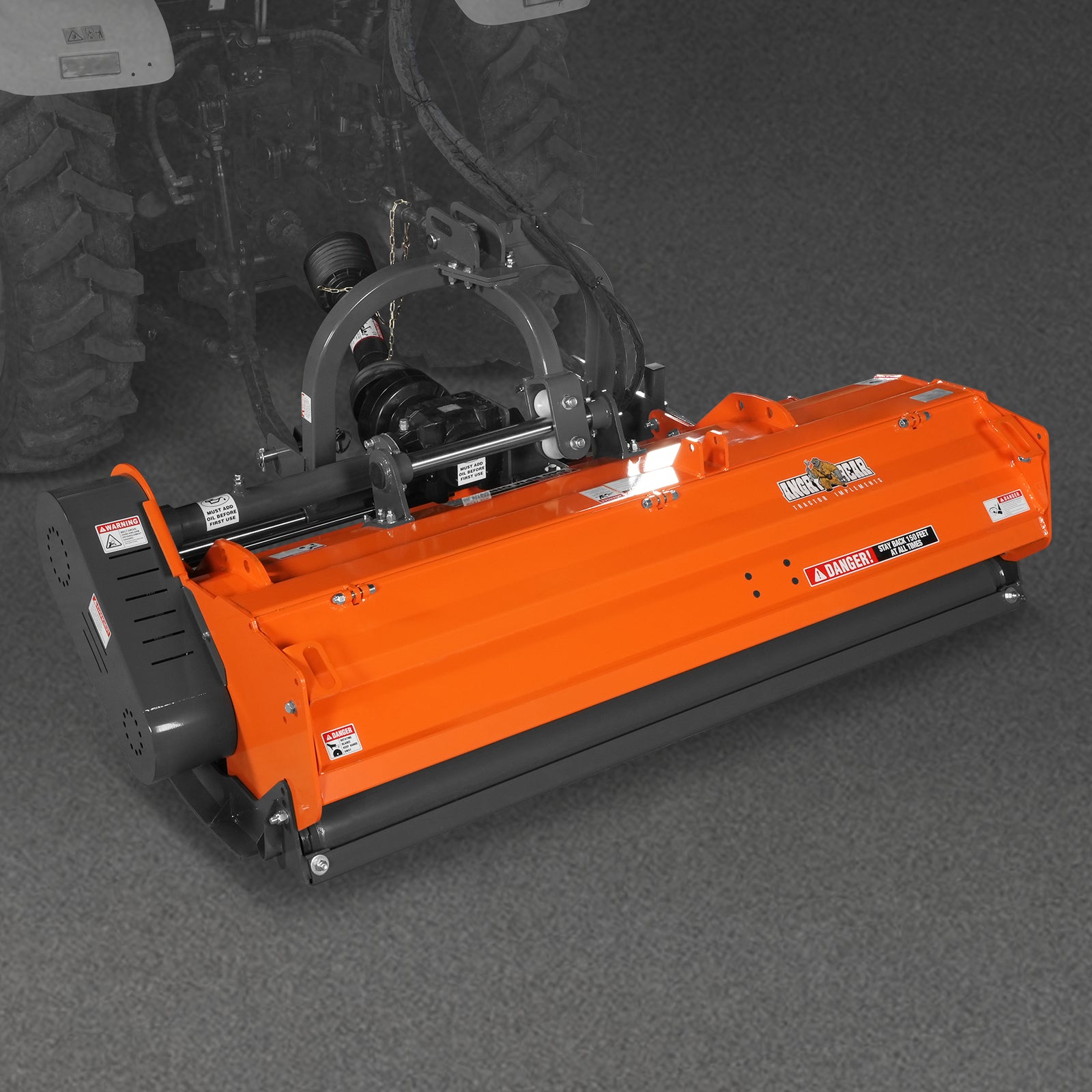 72" Heavy Duty PTO Flail Mower with Hydraulic Side Shift 3 Point 50-75 hp, KDK72H