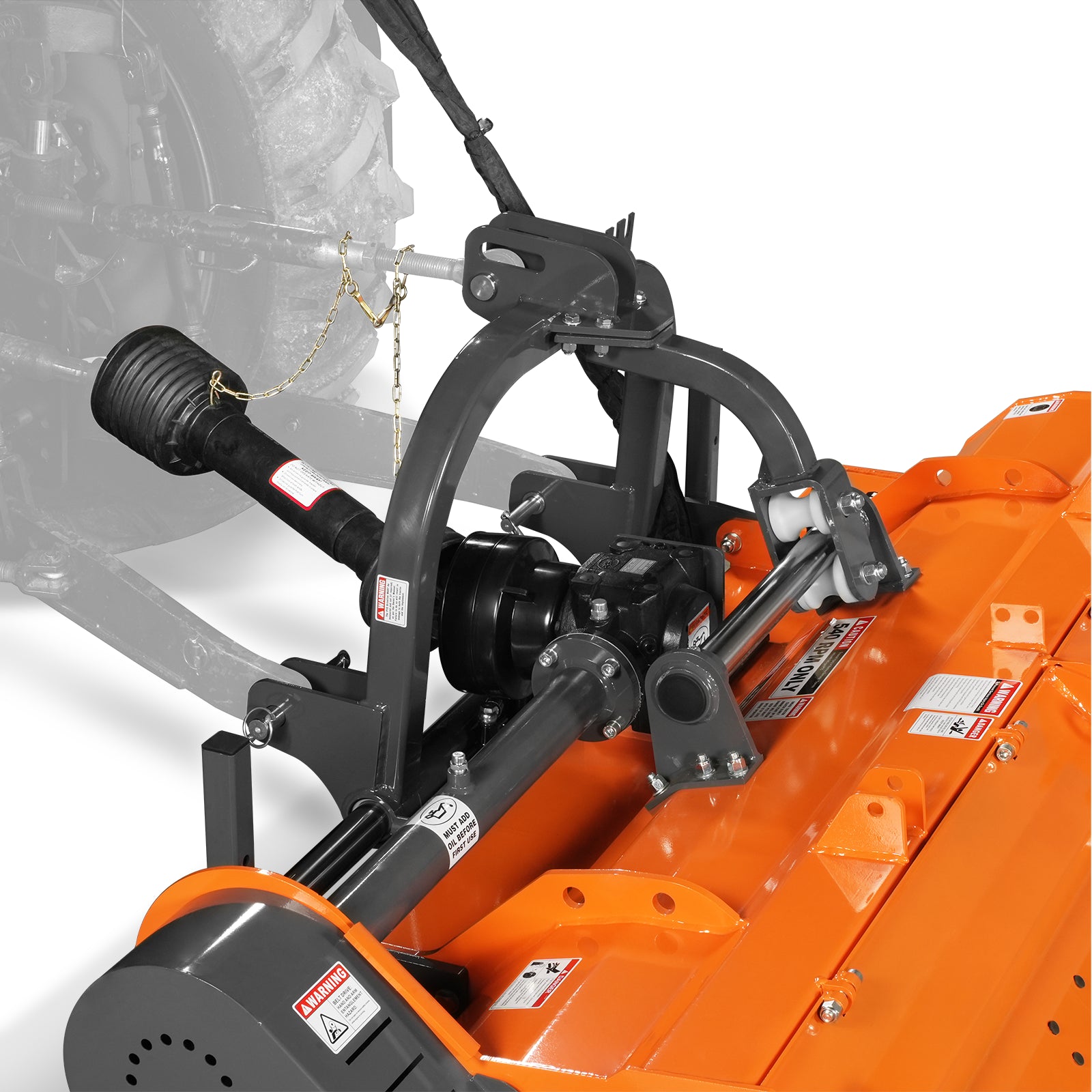 78" Heavy Duty PTO Flail Mower with Hydraulic Side Shift 3 Point 50-85 hp, KDK78H